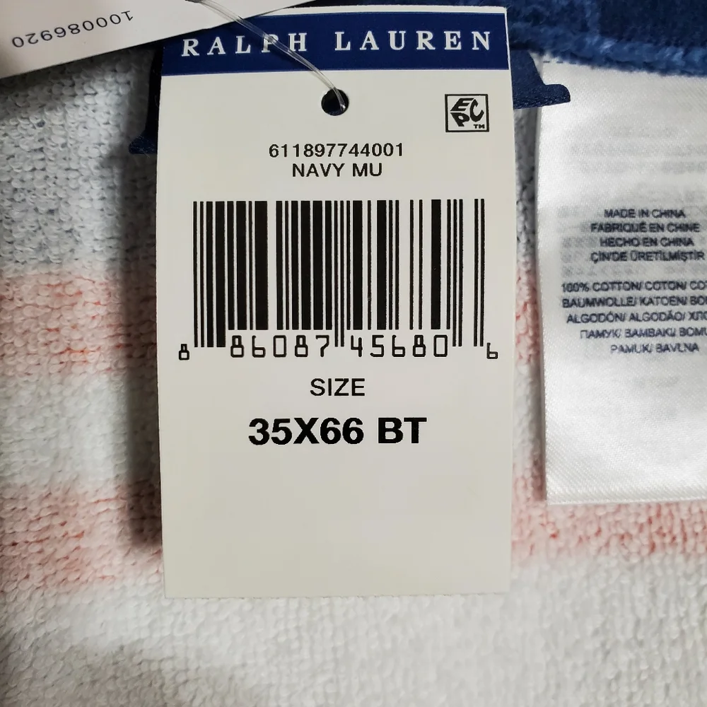 Beach Boy Polo Ralph Lauren Bear Beach Towel - Picture 8 of 13